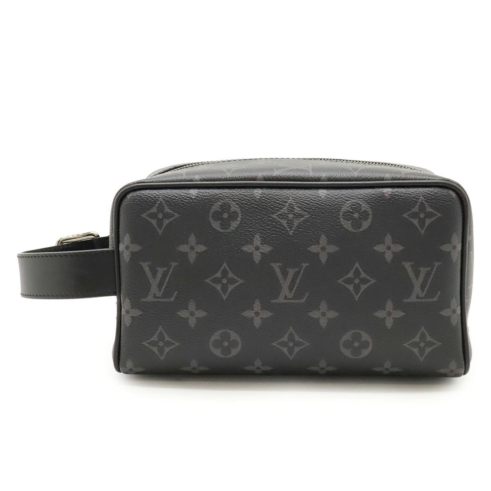 LOUIS VUITTON Monogram Eclipse Black Locker Dopp Shoulder Bag Handbag Pouch